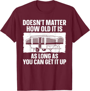 Best Pop Up Camper Art Women Pop Up Trailer Camping T-Shirt - T-Shirt | Maroon