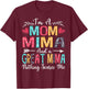 I'm A Mom Mima And Great Mima Mother's Day 2025 T-Shirt - T-Shirt | Maroon