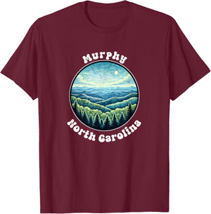 Murphy North Carolina Mountains Forest Vacation Souvenir T-Shirt - T-Shirt | Maroon