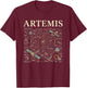 Artemis Space Mission Blueprint Science Astronaut T-Shirt - T-Shirt | Maroon