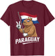 Paraguay Roots Capybara Paraguayan Flag T-Shirt - T-Shirt | Maroon