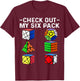 Check Out My Six Pack Puzzle Cube Funny Speed Cubing T-Shirt - T-Shirt | Maroon