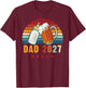 Future Dad 2027 Funny Daddy Reveal with Baby Bottle and Mug T-Shirt - T-Shirt | Maroon