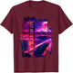 San Francisco Vaporwave Aesthetic Retro Style I Love SF T-Shirt - T-Shirt | Maroon