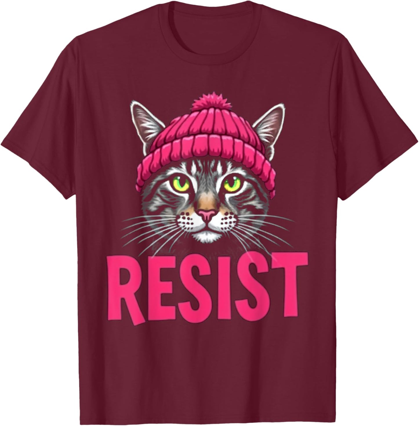 Cat Resist T-Shirt - T-Shirt | Maroon
