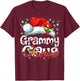 Grammy Claus Christmas Pajama Family Matching Xmas Light T-Shirt - T-Shirt | Maroon