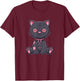 Voodoo Plush Cat Button-Eye Stitched Cat for Cat Lovers T-Shirt - T-Shirt | Maroon