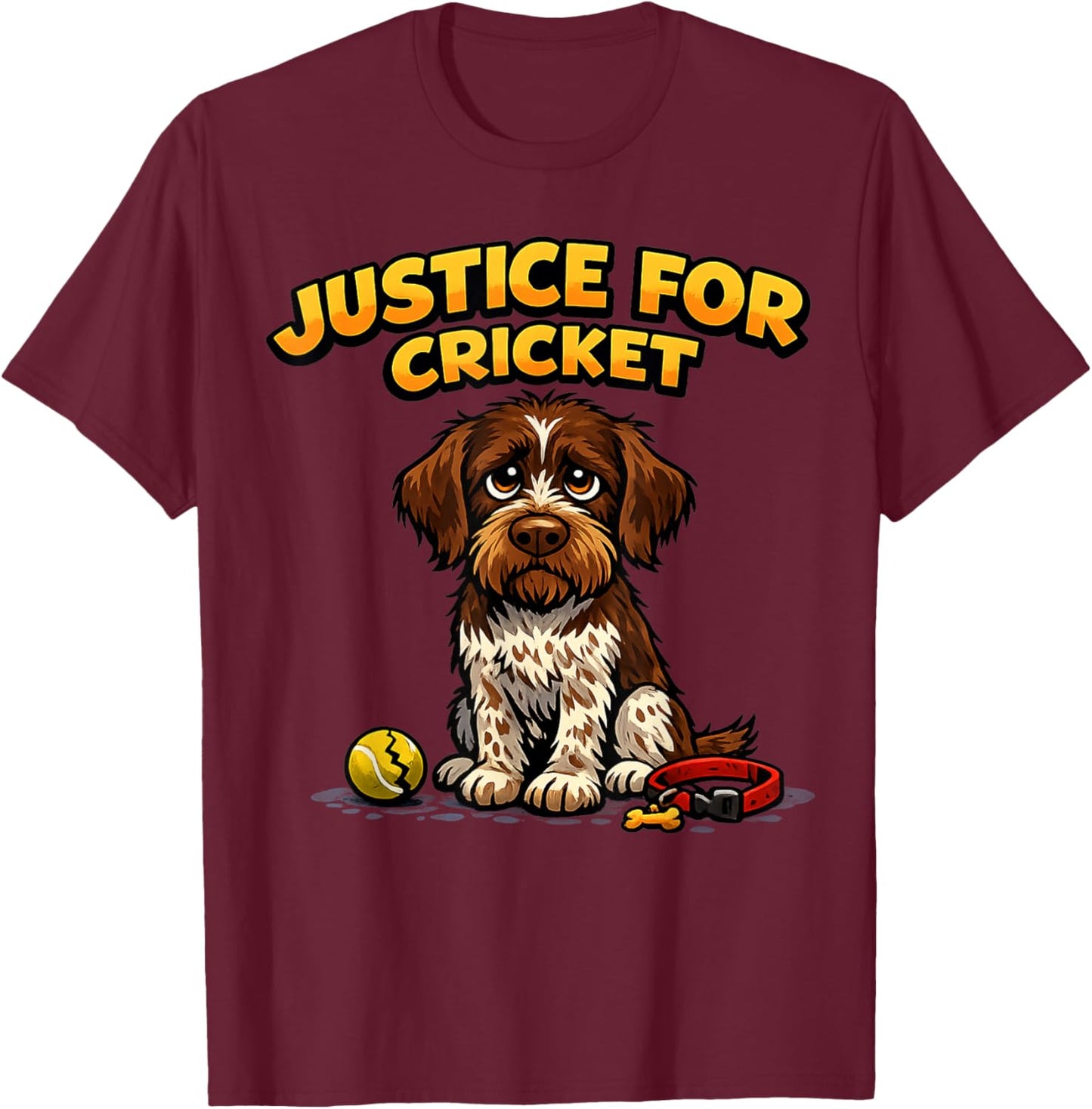 Justice for Cricket T-Shirt - T-Shirt | Maroon