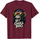Chill Bro Funny Monkey with Sunglasses Gamer Chiller Fun T-Shirt - T-Shirt | Maroon