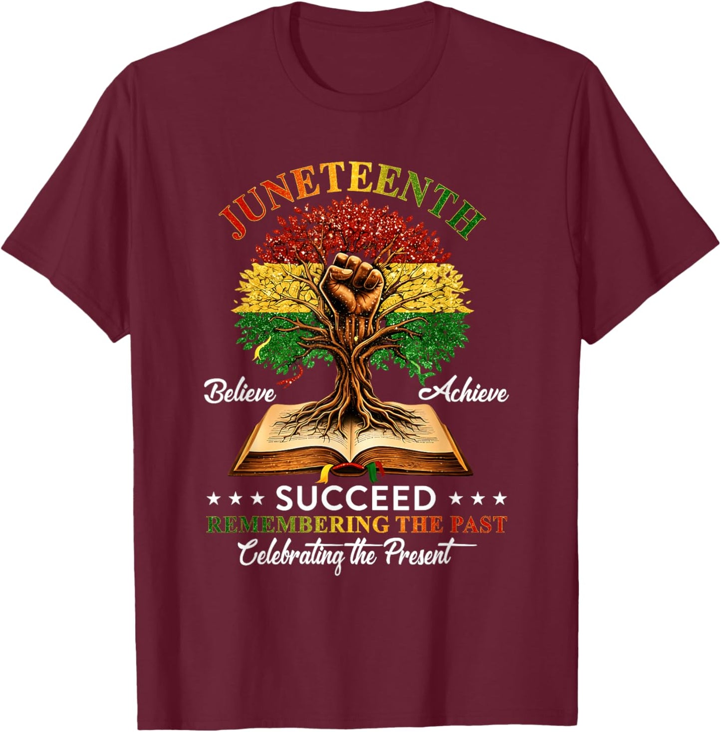 Juneteenth is My Independence Day African 1865 Juneteenth T-Shirt - T-Shirt | Maroon