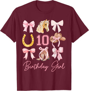 10 Year Old Western T-Shirt - T-Shirt | Maroon