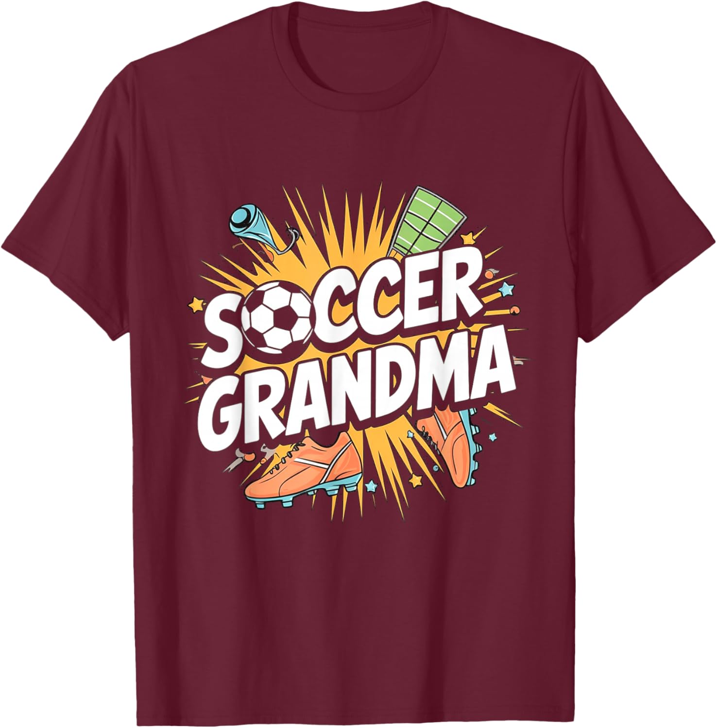 Soccer Grandma Grandmother Soccer Player T-Shirt - T-Shirt | Maroon