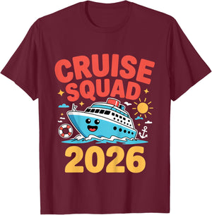 Kids Cruise Squad 2026 Kids Cruise Ship T-Shirt - T-Shirt | Maroon