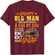 SXS UTV Grumpy Old Man with Side by Side T-Shirt - T-Shirt | Maroon