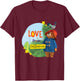 The Adventures of Paddington Love by Bear Kids T-Shirt - T-Shirt | Maroon