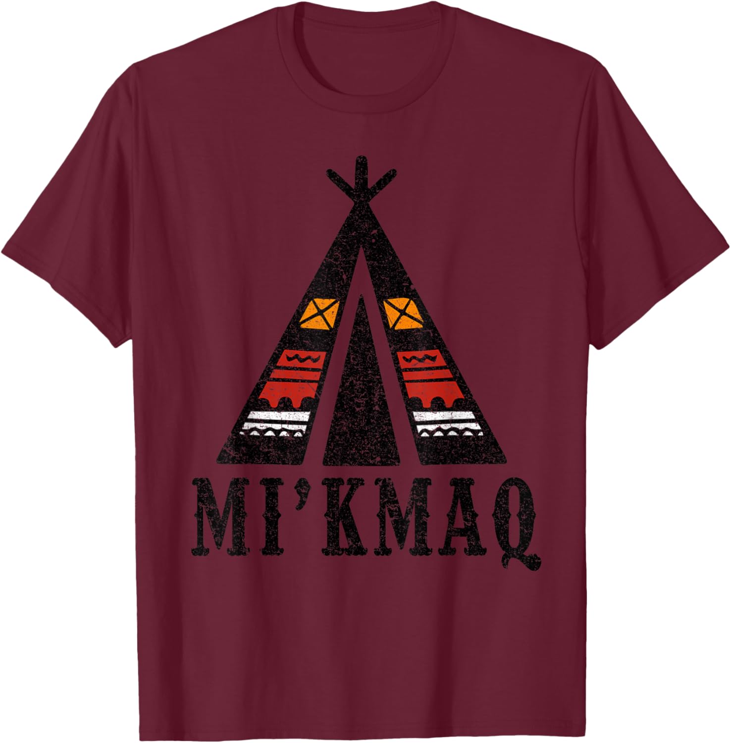 Mi'kmaq Tribe Pride Native American Indian Culture T-Shirt - T-Shirt | Maroon