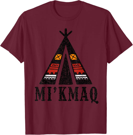 Mi'kmaq Tribe Pride Native American Indian Culture T-Shirt - T-Shirt | Maroon