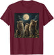 Maine Coon Howl At Moon Cat Lover T-Shirt - T-Shirt | Maroon