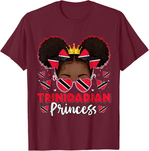 Trinidadian Princess Trinidad and Tobago Flag Trini Women T-Shirt - T-Shirt | Maroon