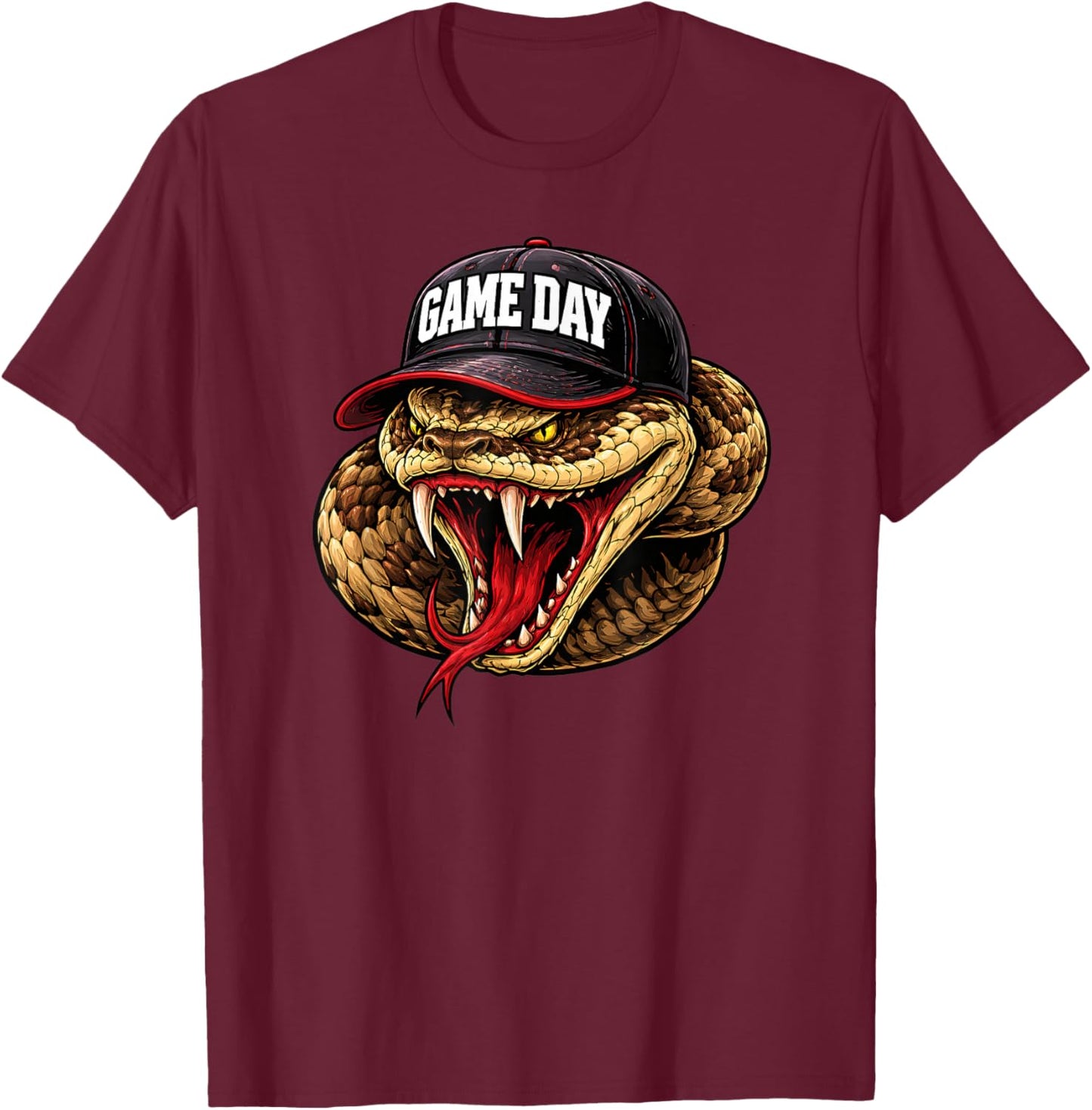 Diamondback Snake Women Boys Girls Kids T-Shirt - T-Shirt | Maroon