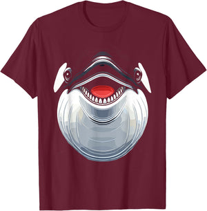 Funny orca whale costume, funny orca whale face costume T-Shirt - T-Shirt | Maroon