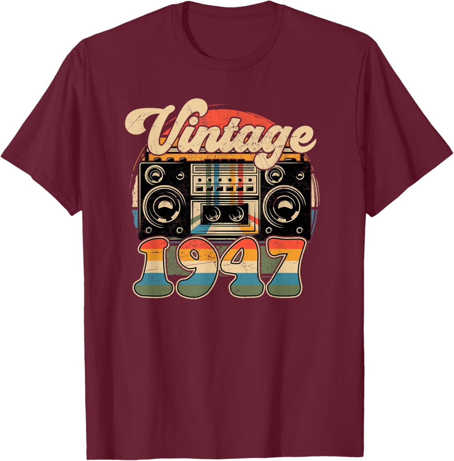 Original 1947 Vintage Birthday 79 Years Women T-Shirt - T-Shirt | Maroon