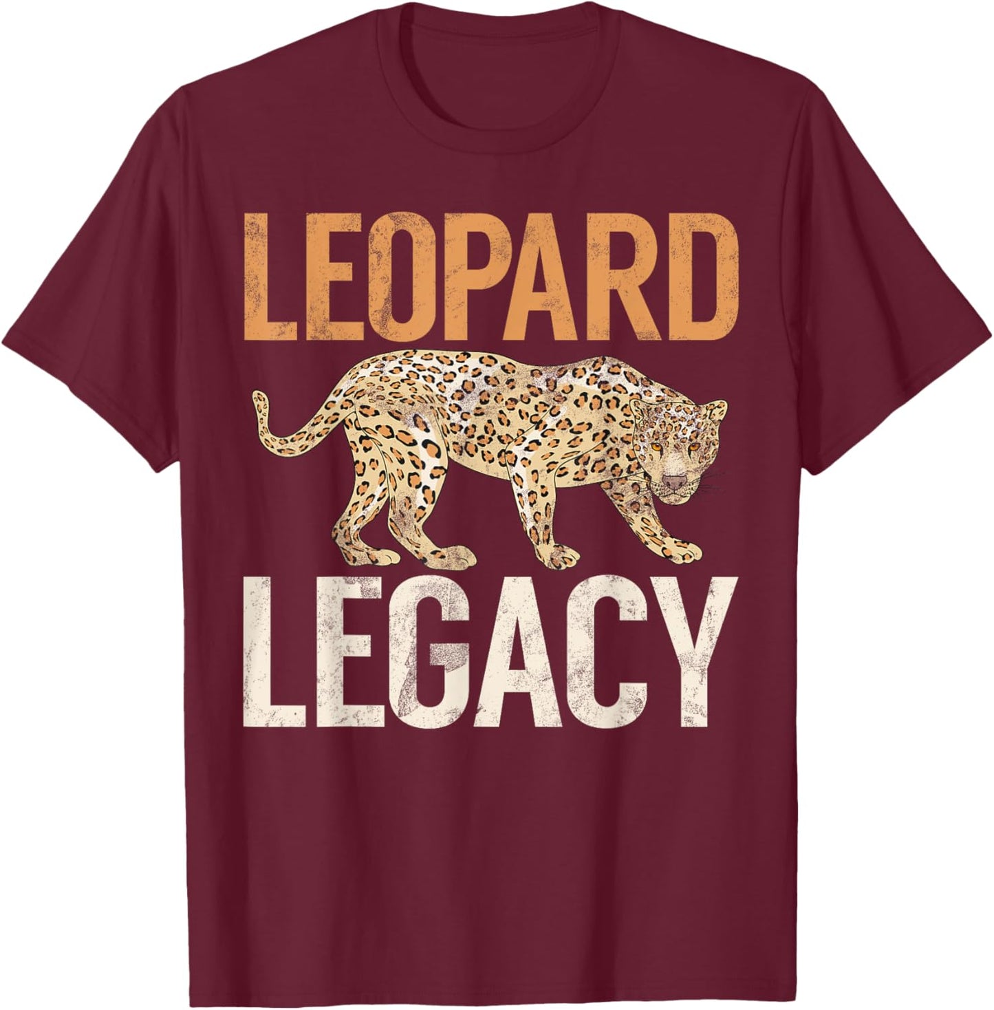 Leopard Legacy Leopard T-Shirt - T-Shirt | Maroon