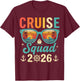 Retro Cruise Squad 2026 Family Matching Cruise T-Shirt - T-Shirt | Maroon