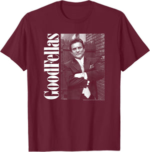 Goodfellas Black and White Tommy Portrait Movie T-Shirt - T-Shirt | Maroon