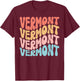 Funny Cute Retro Graphic Men Women & Kids Vermont T-Shirt - T-Shirt | Maroon