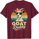 Goat Daddy Shirt Vintage Retro Goat Lover Men T-Shirt - T-Shirt | Maroon