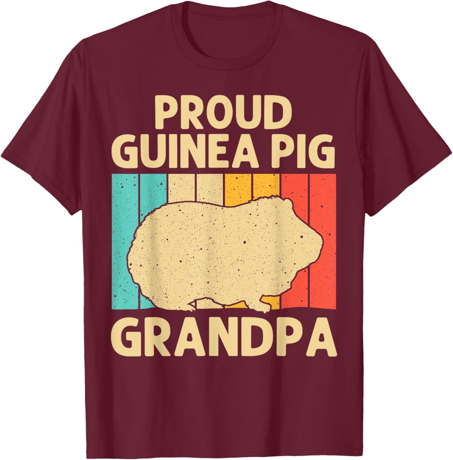 Funny Guinea Pig For Grandpa Potato Pet Lover Fluffy T-Shirt - T-Shirt | Maroon