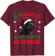 Cute Bouvier Des Flandres Dog Christmas On The Naughty List T-Shirt - T-Shirt | Maroon