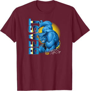 X-Men - Beast Logo T-Shirt - T-Shirt | Maroon