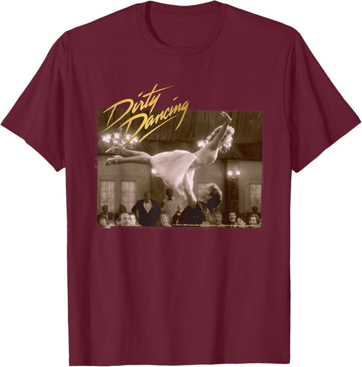 Dirty Dancing The Time Of My Life Lift Scene T-Shirt - T-Shirt | Maroon