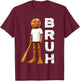Funny Tung Tung Tung Flight Brainrot Meme T-Shirt - T-Shirt | Maroon