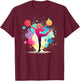 Cheerleader and Cheerleader Graphic for Girls T-Shirt - T-Shirt | Maroon