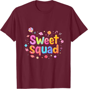 Sweet Squad Playful Candy T-Shirt - T-Shirt | Maroon