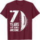 7th Birthday Retro Rugby Player 7 Years Old Boy Girl T-Shirt - T-Shirt | Maroon