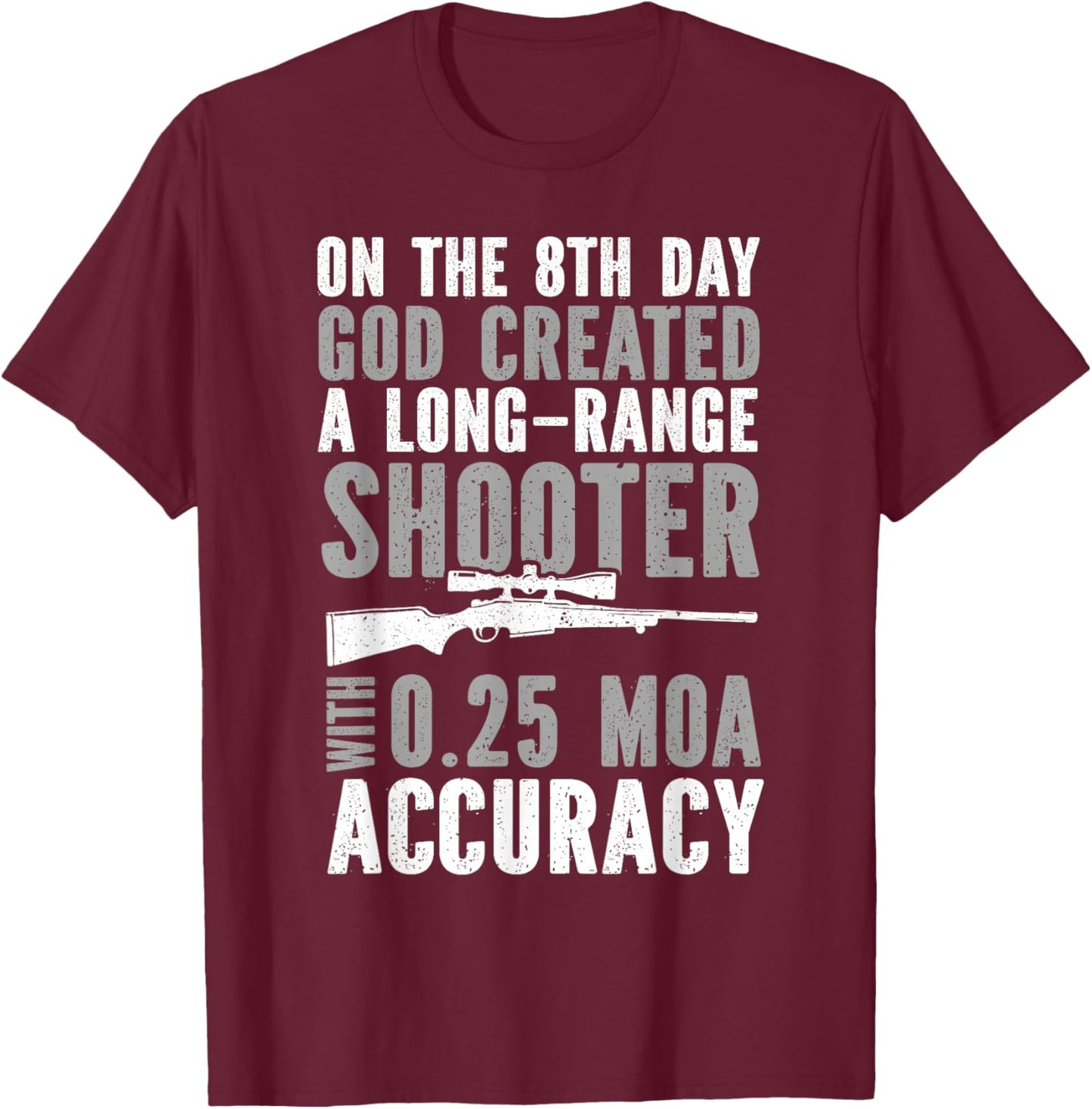 Long Range Shooting Marksman Precision Rifle Shooting T-Shirt - T-Shirt | Maroon
