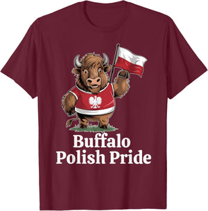 Buffalo Polish Pride Dyngus Day 2025 Polish American T-Shirt - T-Shirt | Maroon