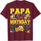 Papa Of The Birthday Digger for Boy Excavator Builder Bday T-Shirt - T-Shirt | Maroon