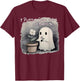 Burying Seeds Instead Of Bodies Funny Cute Ghost Halloween T-Shirt - T-Shirt | Maroon