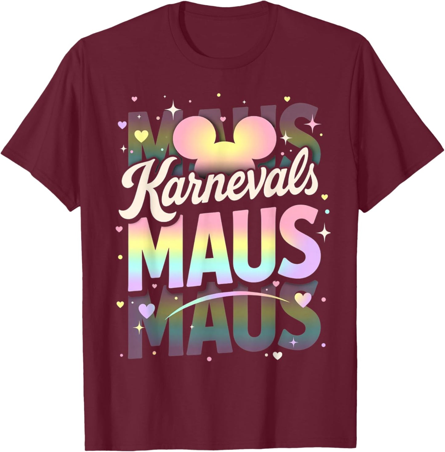 Carnival Mouse Cute Fancy Dress Motif and Children T-Shirt - T-Shirt | Maroon