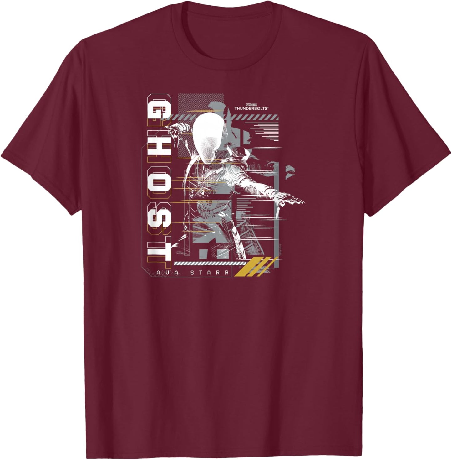 Marvel's Thunderbolts - Ghost Dark Digital T-Shirt - T-Shirt | Maroon