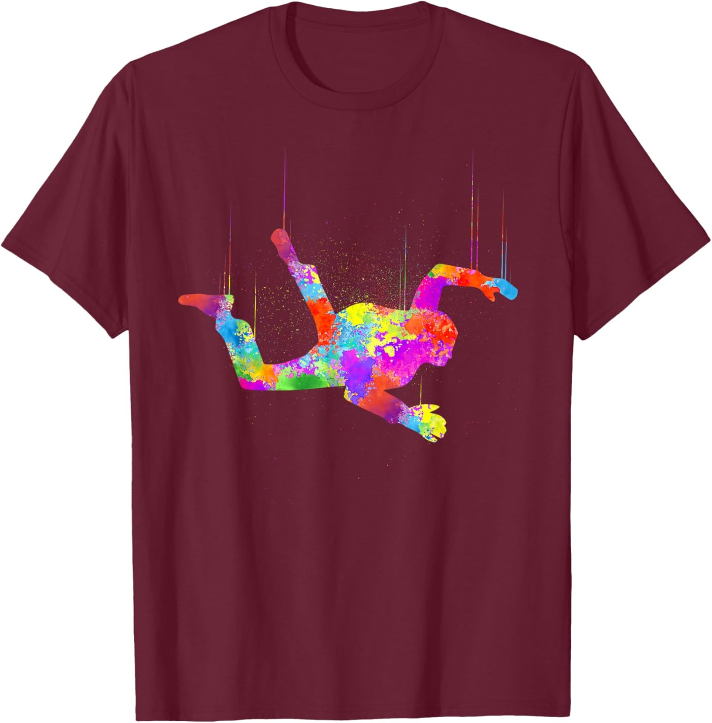 Cool Skydiving Art Women Indoor Skydive Sky Diving T-Shirt - T-Shirt | Maroon