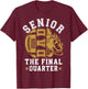 Senior Football Dad Father The Final Quarter 2026 Game Day T-Shirt - T-Shirt | Maroon