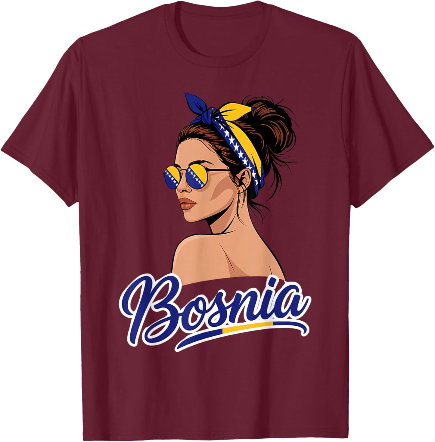 Bosnien und Herzegowina Flagge Bosnian Pride T-Shirt - T-Shirt | Maroon