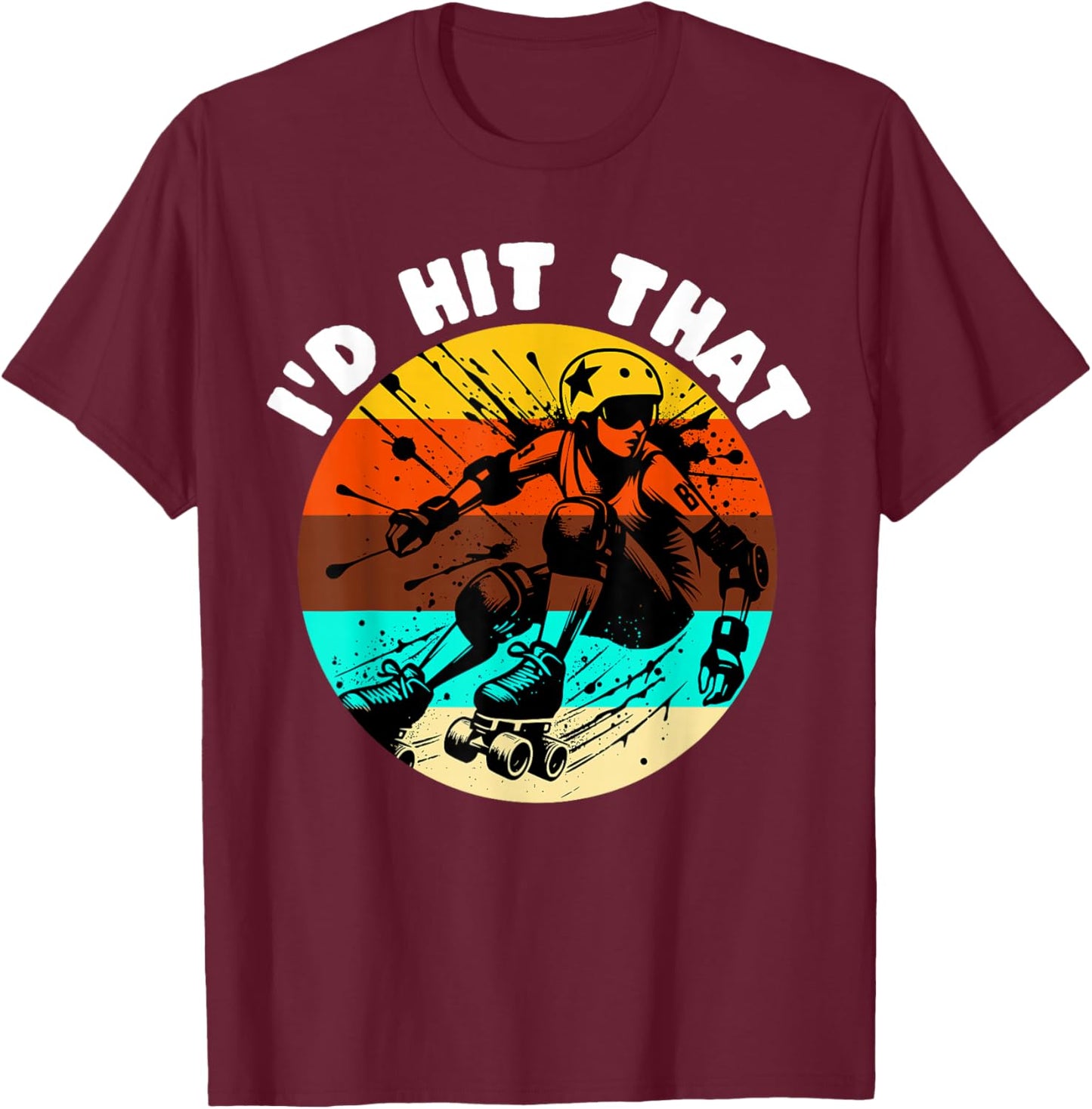 Roller Derby Player Roller Derby T-Shirt - T-Shirt | Maroon