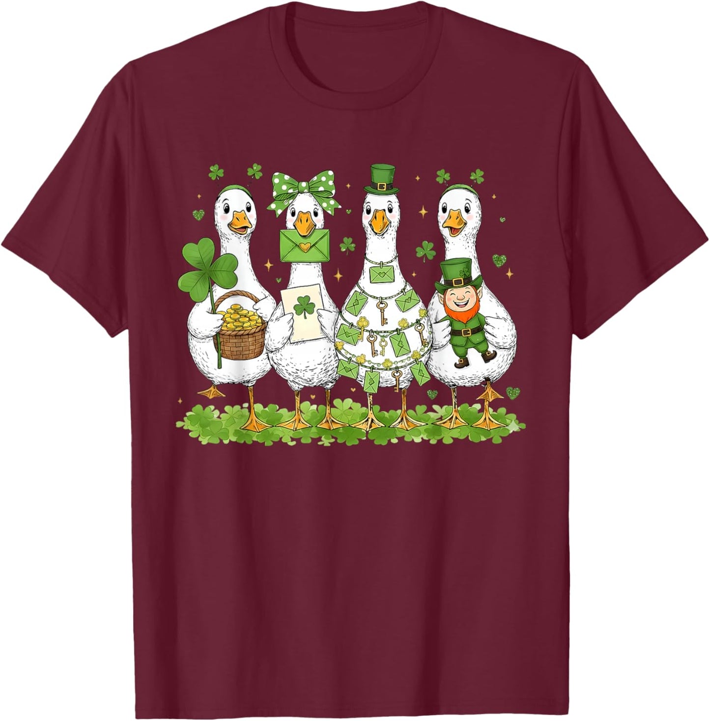 St Paddys Same Silly Goose for Kids Boys Girls Patrick Day T-Shirt - T-Shirt | Maroon